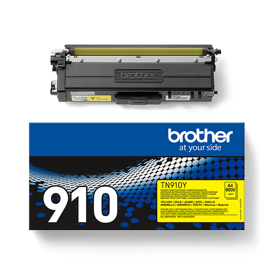 Original Brother TN910Y ultra høykapasitet toner – gul 3